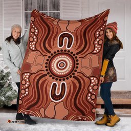 Aboriginal Premium Blanket Indigenous Art Patterns Ver02