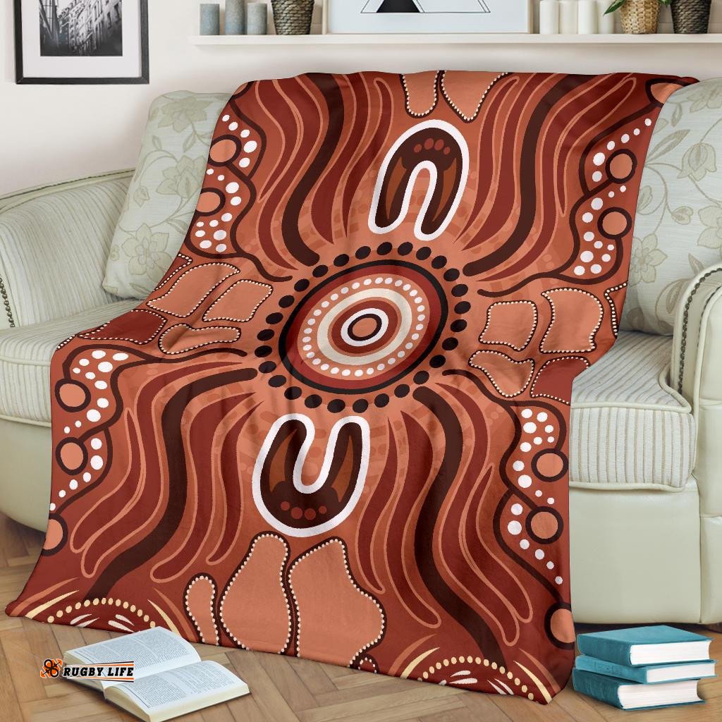 Aboriginal Premium Blanket Indigenous Art Patterns Ver02