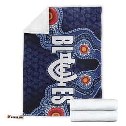 Carlton Blues Indigenous Aboriginal Style Premium Blanket