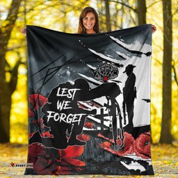 vibehoodie blanket spirit anzac day soldier premium blanket