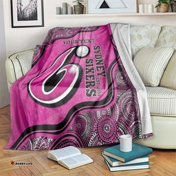 Custom Sydney Sixers Blanket Indigenous Art Grunge Style