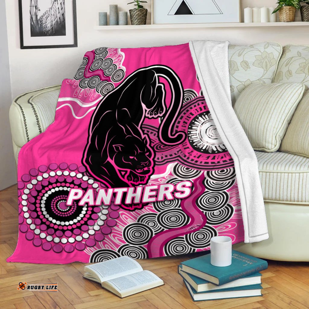 Panthers Rugby Aboriginal Art Blanket 04