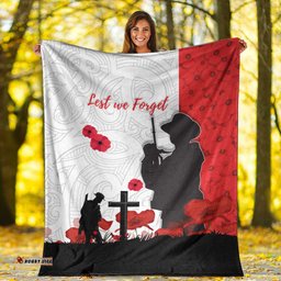 vibehoodie blanket custom new zealand anzac lest we forget premium blanket