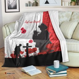 vibehoodie blanket custom new zealand anzac lest we forget premium blanket