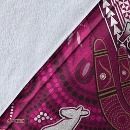 Custom Personalised QLD Maroons Premium Blanket Aboriginal and Polynesia Admirable