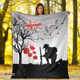 vibehoodie blanket new zealand anzac lest we forget remebrance day white premium blanket