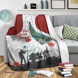vibehoodie blanket new zealand anzac fern maori premium blanket