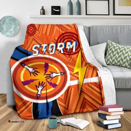 melbourne storm premium blanket simple indigenous orange