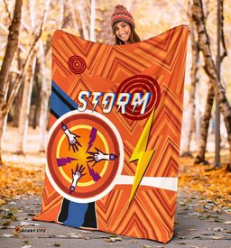 melbourne storm premium blanket simple indigenous orange