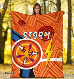 melbourne storm premium blanket simple indigenous orange