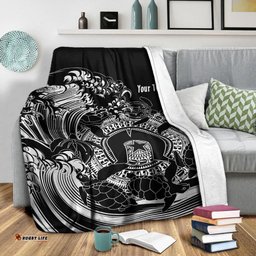customaboriginal premium blanket torres strait islands in wave black
