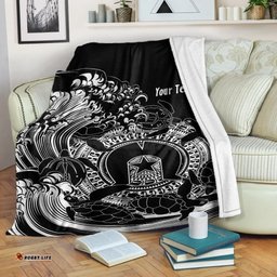 customaboriginal premium blanket torres strait islands in wave black