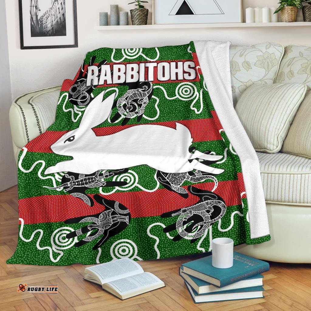 Rabbitohs Premium Blanket Animals Aboriginal