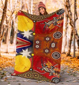 premium blankets aboriginal dot painting flags crocodile
