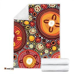 Australia Aboriginal Blanket - Colorful Dot Art Inspired By Aboriginal Culture Blanket
