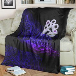 Aotearoa Premium Blanket Purple Fern Mix Manaia Matau