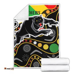 Penrith Panthers Premium Blanket Panther With Colors NAIDOC Patterns