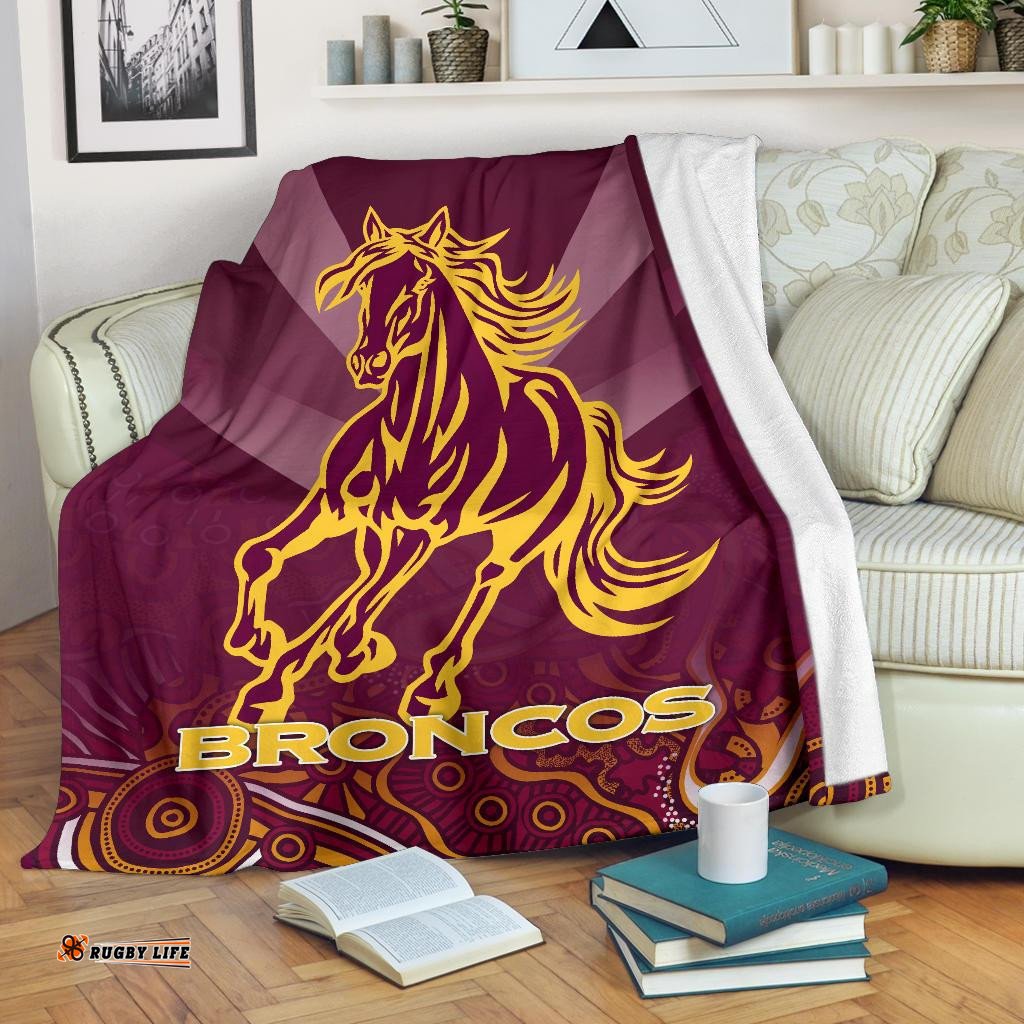 brisbane broncos indigenous premium blanket