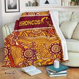 brisbane broncos premium blanket aboriginal patterns