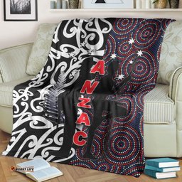 vibehoodie blanket anzac day kangaroo aboriginal kiwi maori premium blanket