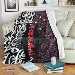 vibehoodie blanket anzac day kangaroo aboriginal kiwi maori premium blanket