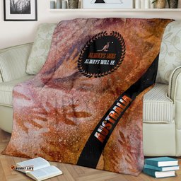 Australia Premium Blanket Handprint with Kangaroo Logo