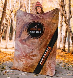 Australia Premium Blanket Handprint with Kangaroo Logo