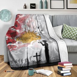 vibehoodie blanket anzac day lest we forget camouflage poppy premium blanket