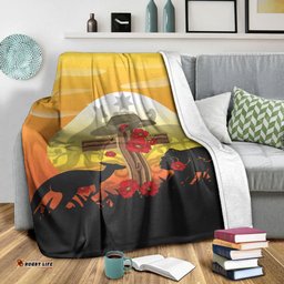 vibehoodie blanket anzac day lest we forget animal premium blanket