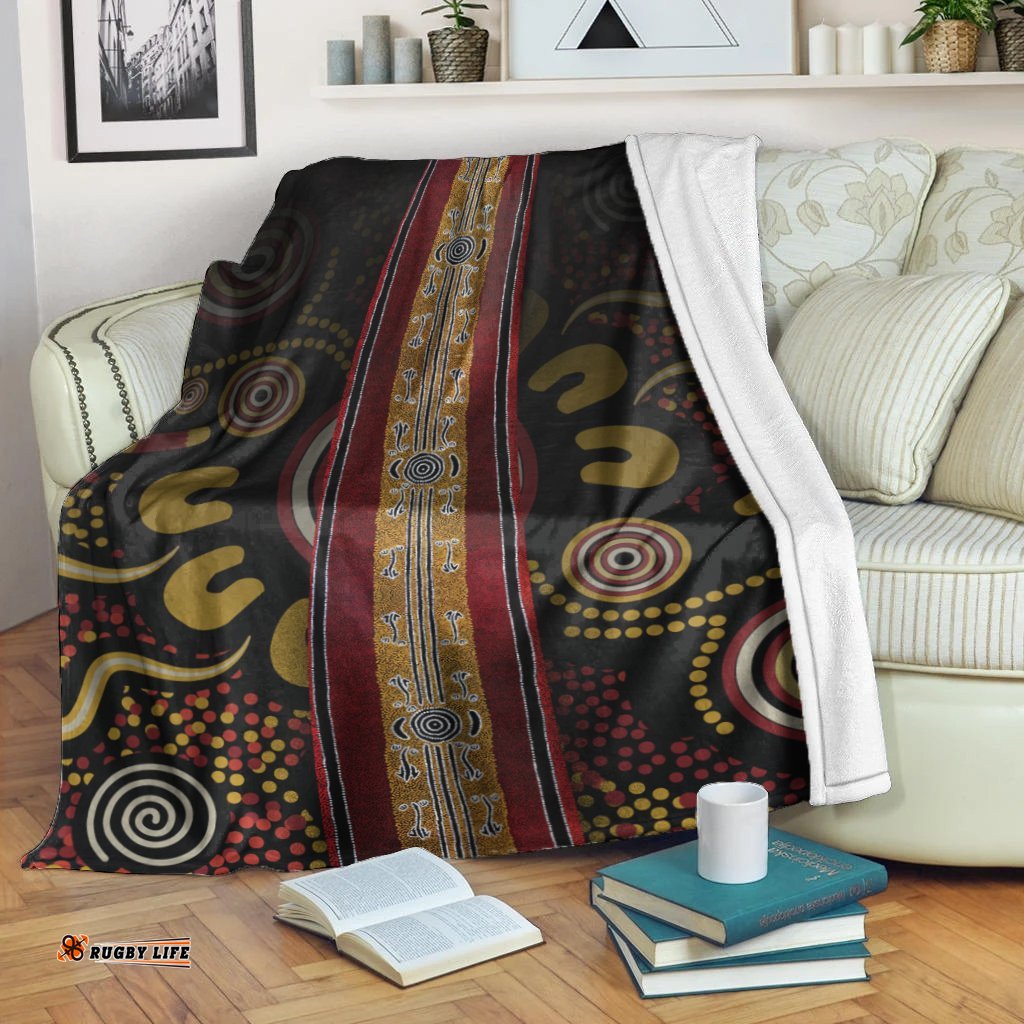 Blanket Aboriginal Dot Panting Art Stripe Lines