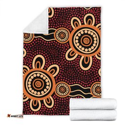 Australia Dot Painting Inspired Aboriginal Blanket - Aboriginal Dot Pattern Painting Art Blanket