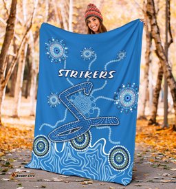 Adelaide Strikers Premium Blanket Indigenous Blue Energy