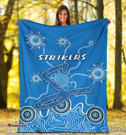 Adelaide Strikers Premium Blanket Indigenous Blue Energy