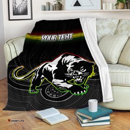 custom personalised black panthers rugby league aboriginal blanket