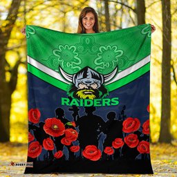 canberra raiders anzac day blanket indigenous art
