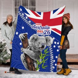 Australia Australia Day Blanket - Koala Happy Australia Day Blanket