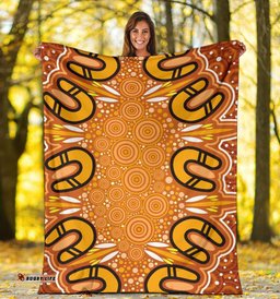 Aboriginal Premium Blanket Indigenous Art Patterns Ver03