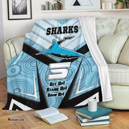 vibe hoodie premium blanket cronulla sutherland sharks naidoc 2022 sporty style premium blanket