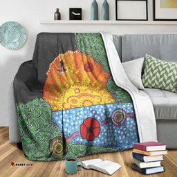 vibehoodie blanket aboriginal australian anzac day lest we forget poppy premium blanket