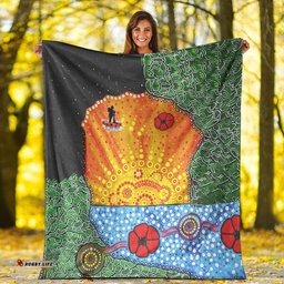 vibehoodie blanket aboriginal australian anzac day lest we forget poppy premium blanket