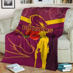 brisbane broncos anzac day blanket indigenous art