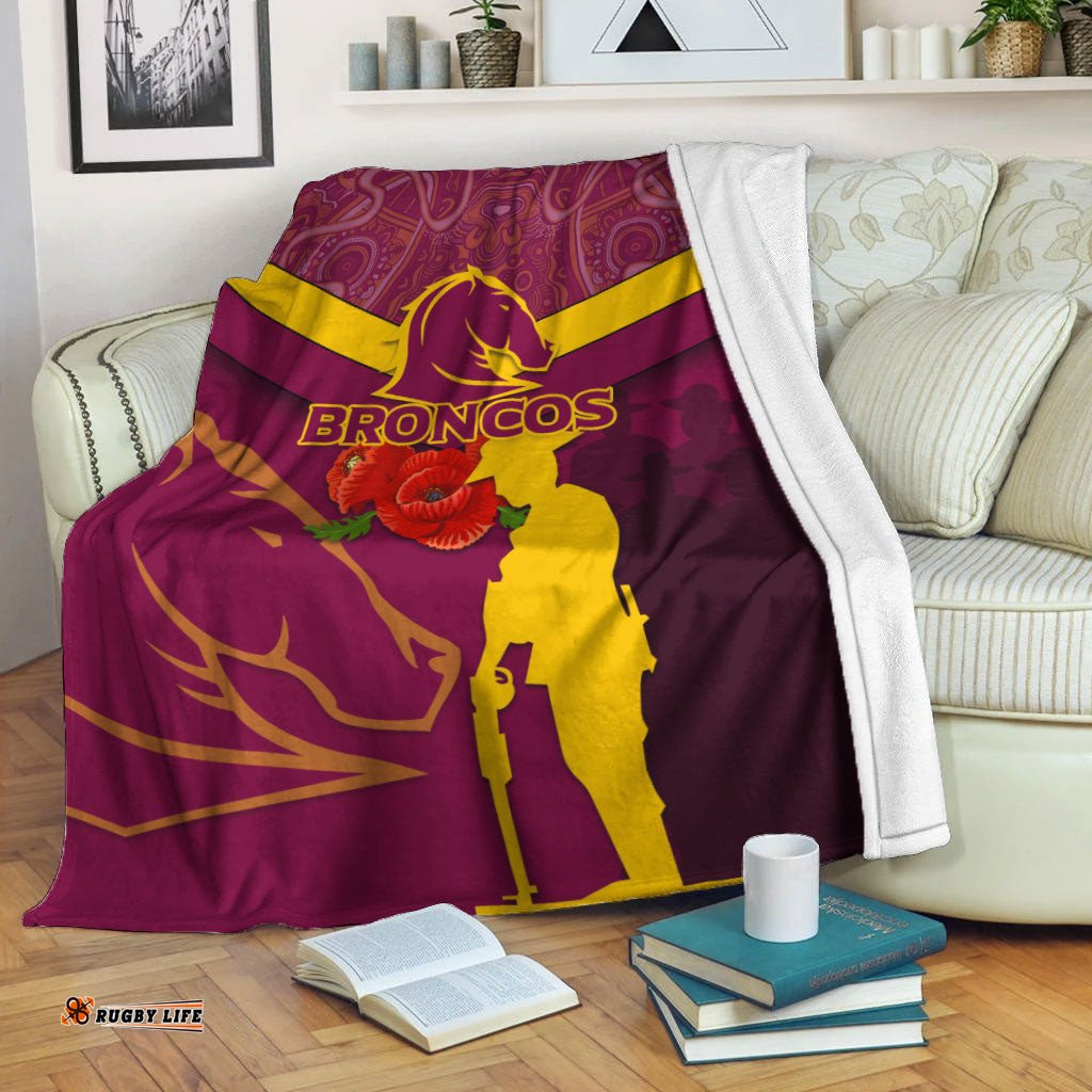 brisbane broncos anzac day blanket indigenous art