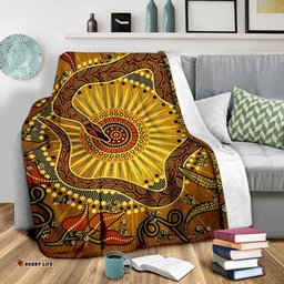Premium Blanket Australian Aboriginal Snake Rainbow Serpent