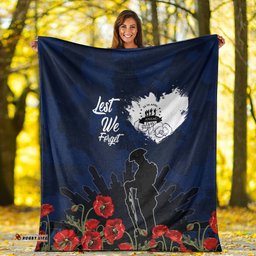 vibehoodie blanket anzac day camouflage lest we forget premium blanket