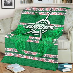 Manawatu Turbos Premium Blanket Maori Vibes