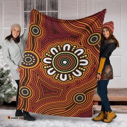 Australia Aboriginal Inspired Blanket -  Aboriginal Connection Concept Art Background