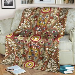 Aboriginal Art Dot Vibes Premium Blanket Indigenous NO.2