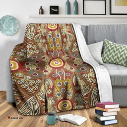Aboriginal Art Dot Vibes Premium Blanket Indigenous NO.2