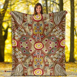 Aboriginal Art Dot Vibes Premium Blanket Indigenous NO.2