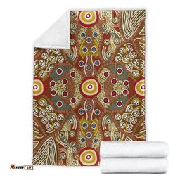 Aboriginal Art Dot Vibes Premium Blanket Indigenous NO.2